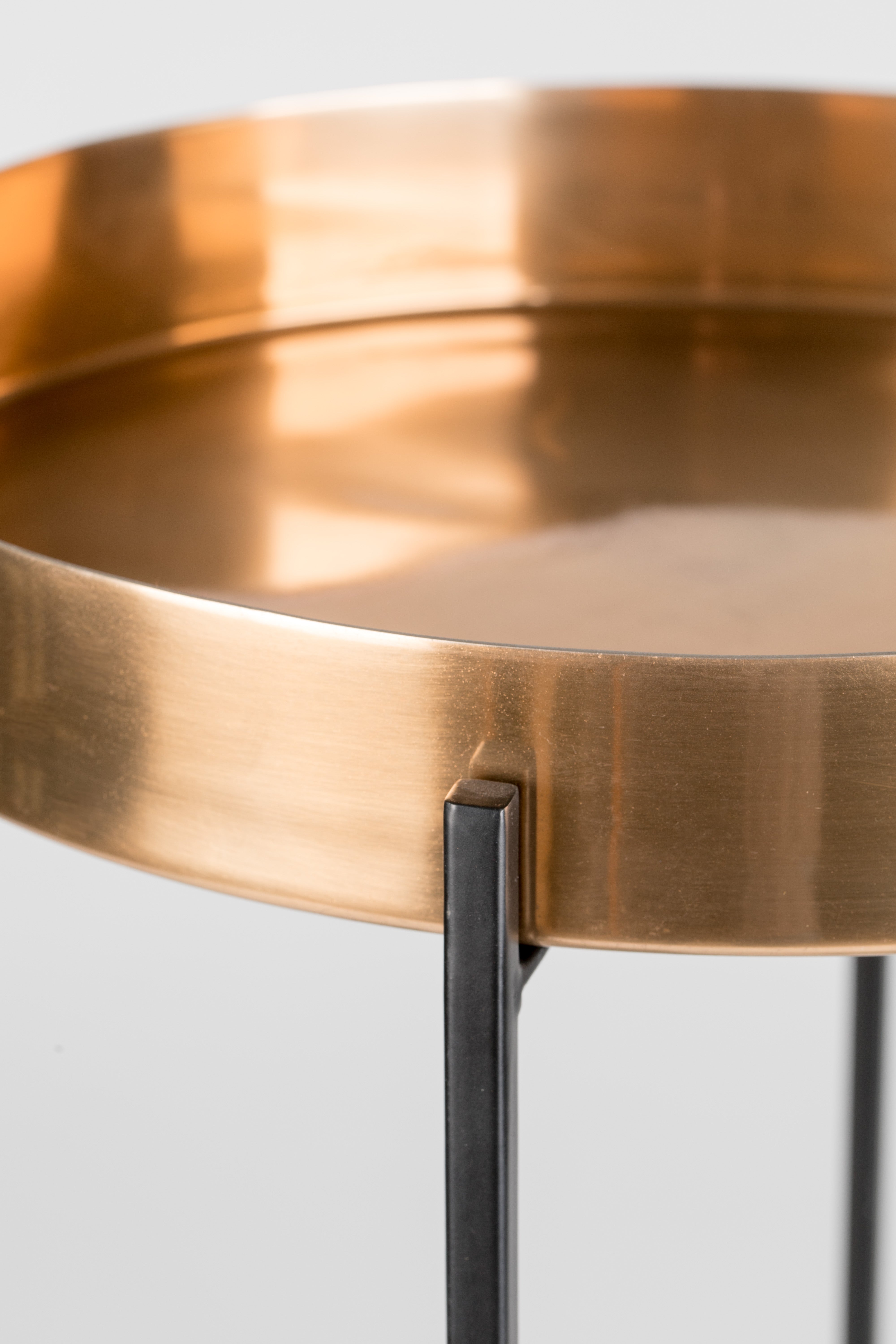 Bold Monkey Another Marble Mixed Marble & Bronze Side Table